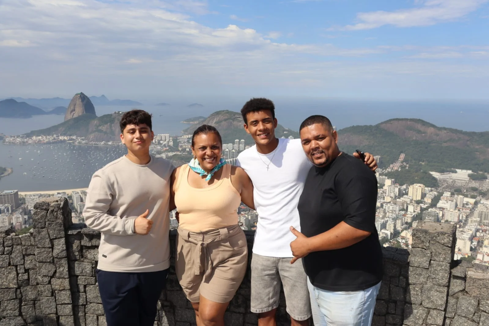Clientes da G.S. Transfer em passeio no Rio de Janeiro